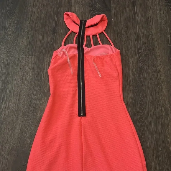 Charlotte Russe Hot Pink Halter Sheath Dress - Picture 2 of 4